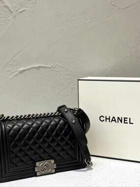 Chanel Boy Medium in Quilted Lambskin